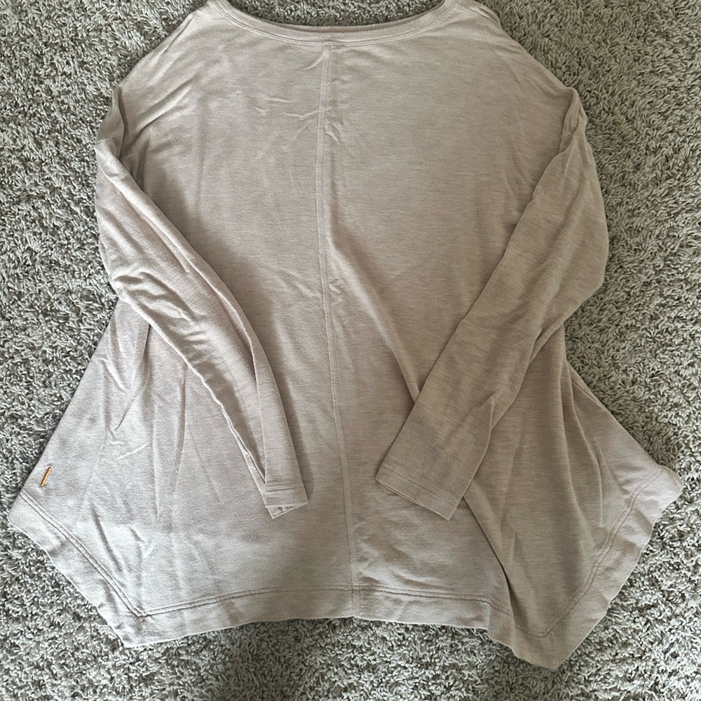 Prana Light Beige Long Sleeve Top